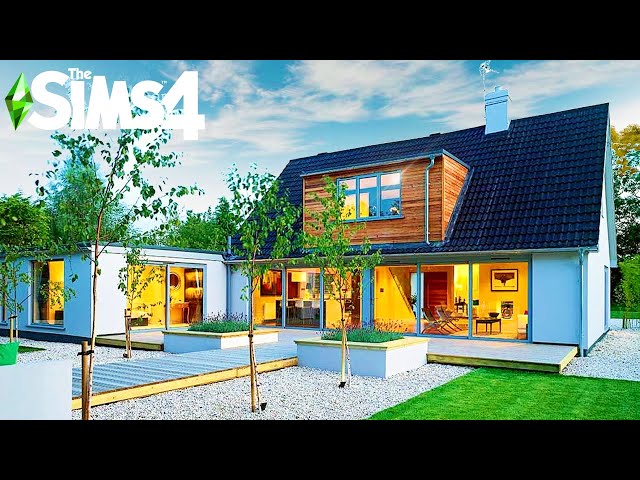 SOLAR POWERED ECO HOME ~ Curb Appeal Recreation: Sims 4 Speed Build (No CC)