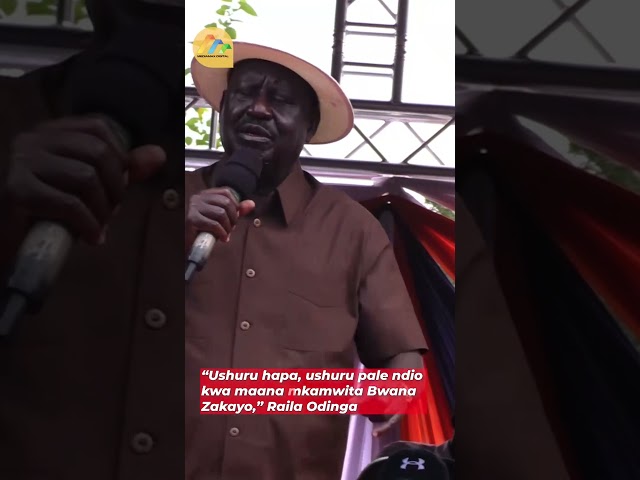 “Ushuru hapa, ushuru pale ndio kwa maana mkamwita Bwana Zakayo,” Raila Odinga