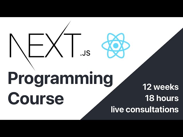 Annoucement: Next.js & React.js Programming Course