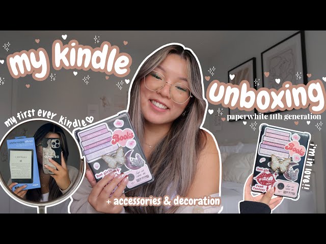 cozy kindle unboxing 2023 🧺🧸🕊️ my first kindle