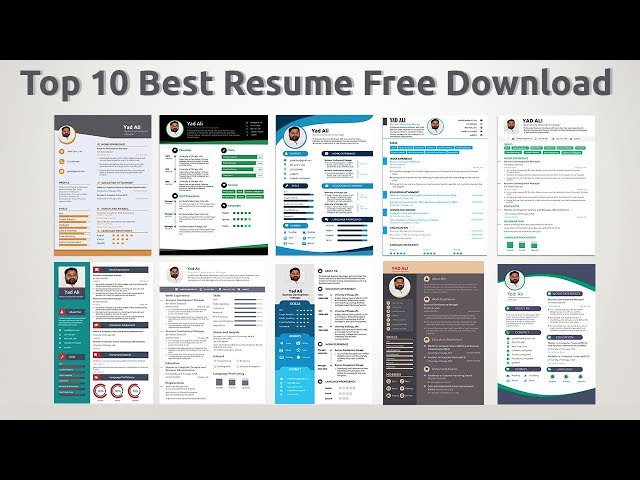 Top 10 Best Resume templates free Download 2023 || Top 10 Word Resume Format free download || Resume