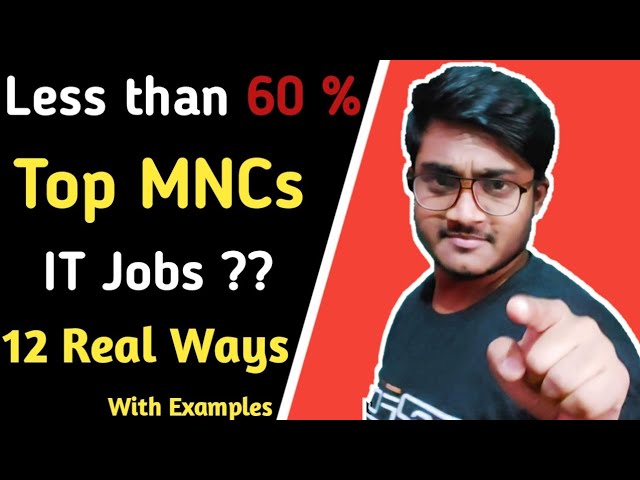 how to get job in IT with less than 60% aggregate || tcs less than 60