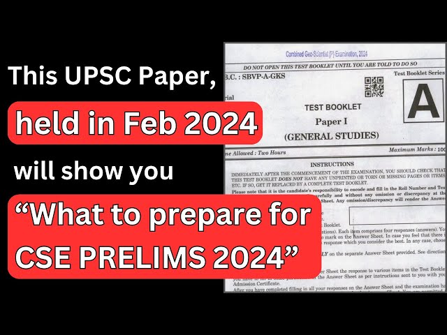 Rethink your strategy for Prelims 2024 based on UPSC Recent Paper.