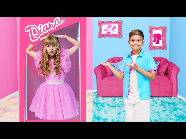 Diana Barbie dan Roma Ken Pink vs Cabaran Biru