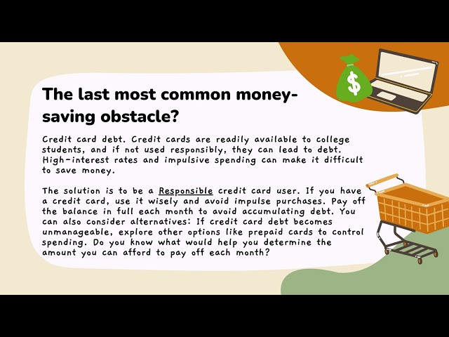 Mesa CC College Cash Corner- Saving Money 101: Crush Costs and Boost Your Bank Account