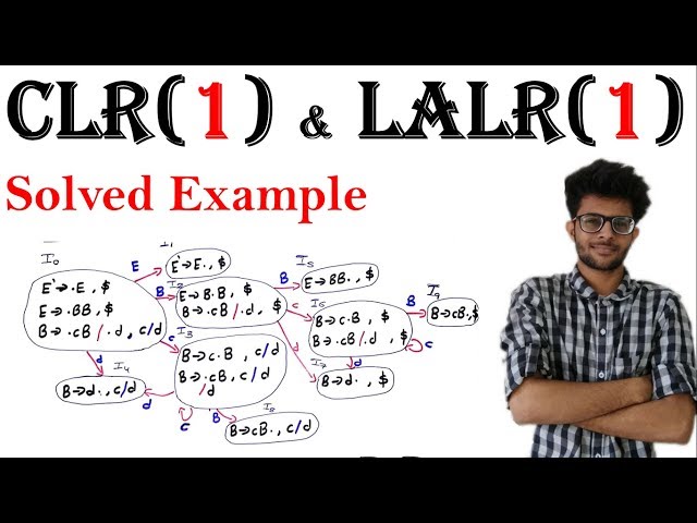 CLR1 and LALR1 with Solved Example in Hindi | Compiler Design Lectures For Gate