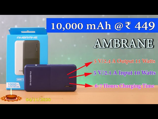 Cheap ₹449 Ambrane 10,000 mAh #Powerbank: Unboxing & Testing🛠📲❤💥