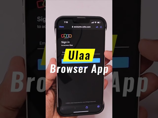 Ulaa Browser 🔥 by Zoho 📱 Useful iPhone App