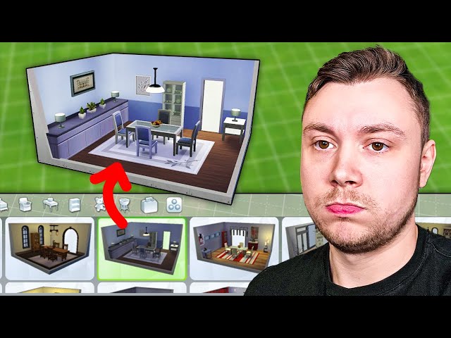 Only using premade rooms to build a Sims 4 house