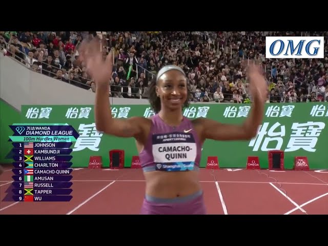 100m Women Hurdles Suzhou 2024 Diamond League CAMACHO-QUINN Jasmine False Start Ready Paris Olympic