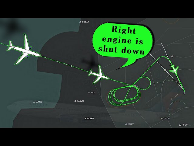Delta Airbus A332 has ENGINE FAILURE arriving at Zurich | Engine Shut Down