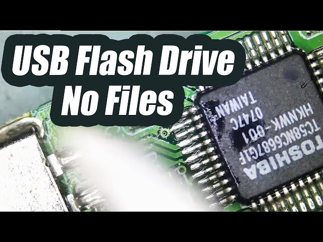 When customers underestimate your work - USB Flash Drive Error & No Files