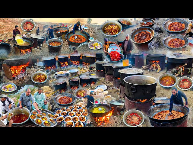 Afghanistan Biggest and Traditional Marriage Ceremony | Mega Kabuli Pulao Cooking for 15000 People 😮