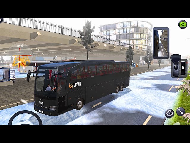 DRIVING NEW MERCEDES BENZ  TRAVEGO IN BLIZZARD 🌨️🌨️ BUS SIM ULTIMATE SERIES #7