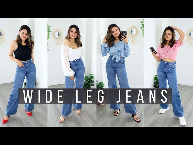 6 Easy Outfit Ideas Using Wide Leg Jeans | Petite Girl Guide & Lookbook