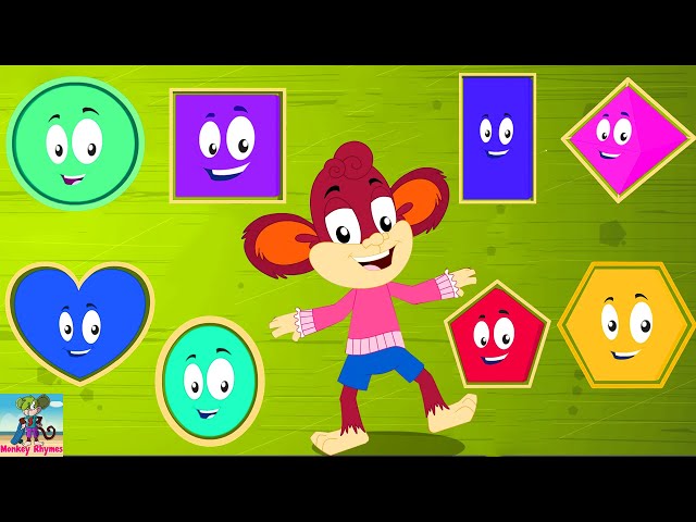Shapes Kindergarten Learning Video For Children by Monkey Rhymes