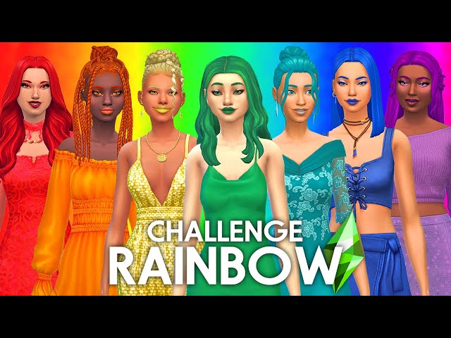 RAINBOW CHALLENGE 🌈 Version Ugly to Beauty | Rediff Live | Sims 4