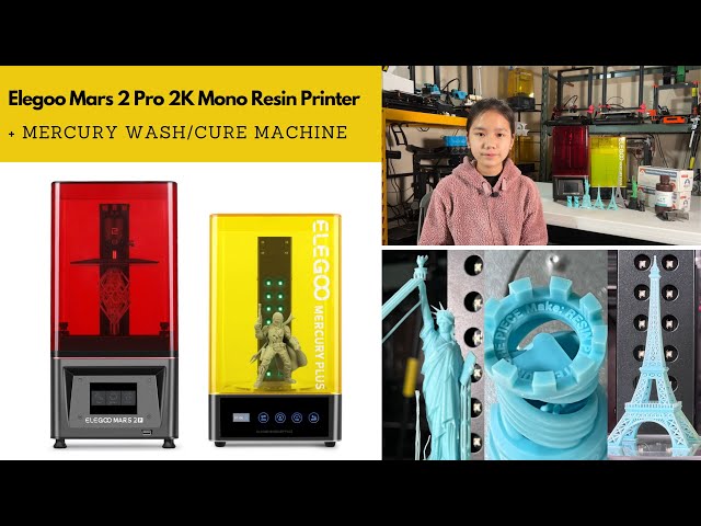 Complete Resin 3D Printing Solution: Elegoo Mars 2 Pro Mono 2K Printer and Washing / Curing Machine