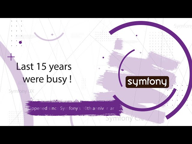 Symfony's 15th anniversary