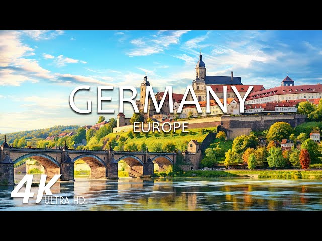 FLYING OVER GERMANY (4K Video UHD) - Calming Music With Beautiful Nature Video For Stress Relief