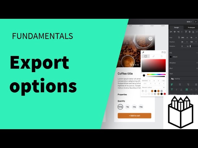 Export options - Penpot fundamentals