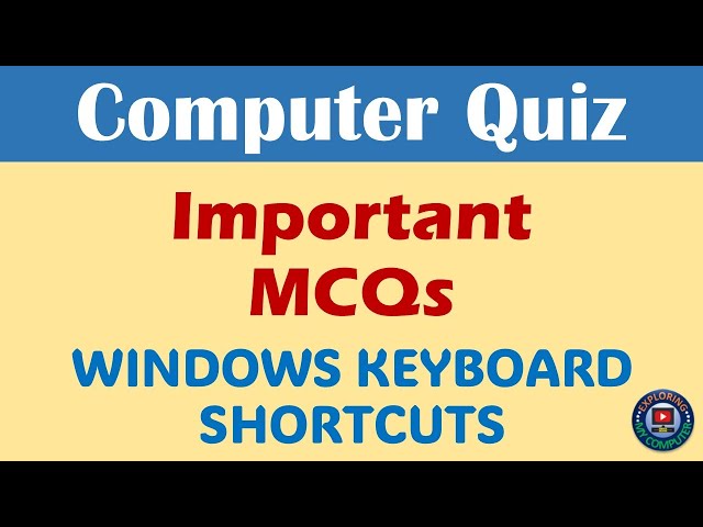Computer Quiz | Top Windows Shorcutkeys MCQs | Questions and Answers | Computer GK