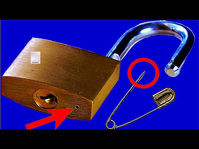 How to Open Lock without Key - Open Lock with paperclip #Shorts