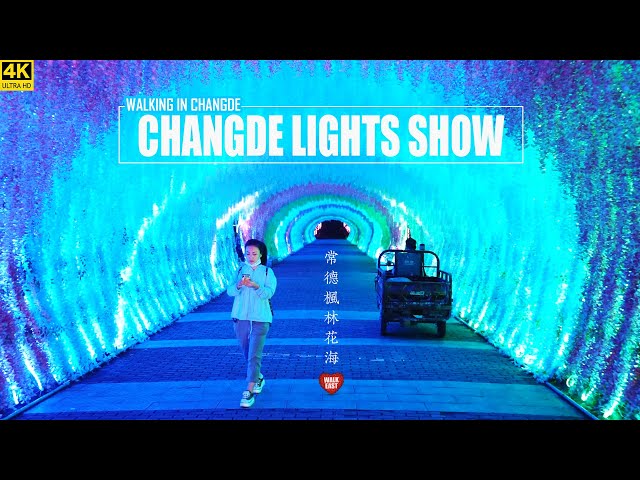 Changde Dreamland Lights Show | Night Walk China | 湖南常德 | 枫林花海灯展