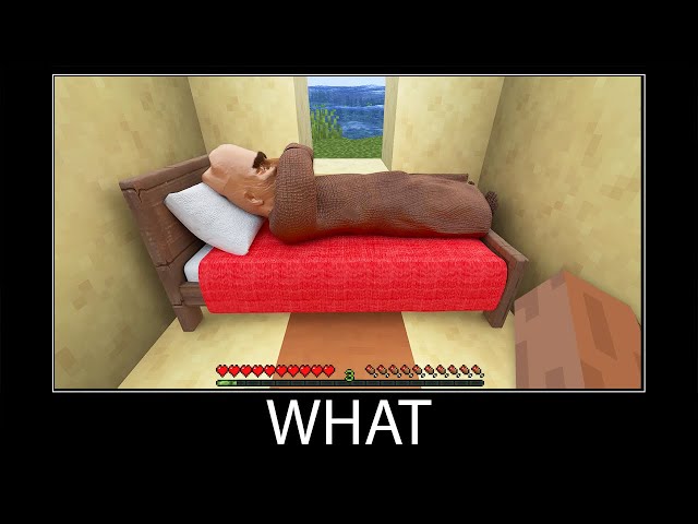 Minecraft wait what meme part 264 realistic minecraft Bed