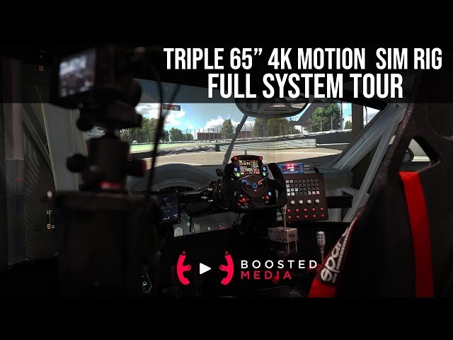FULL RIG TOUR! - How the Boosted Media Triple 65 Inch 4K Motion Sim Racing Rig Works