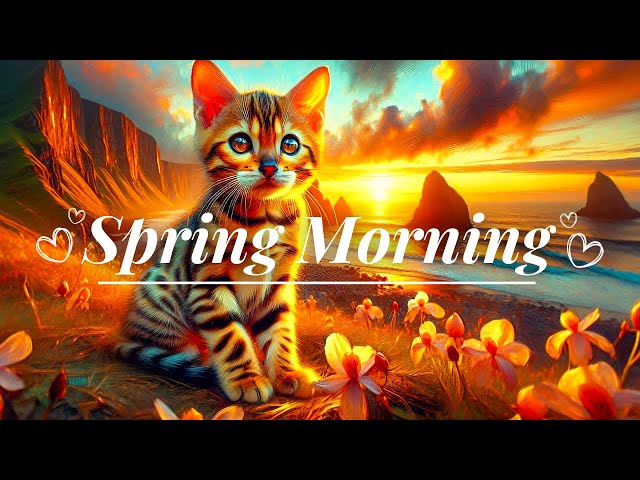 Relaxing Music ( Ambience ) - Relax / Study / Sleep, Cute  Cat 🐈, Butterfly, Day-69