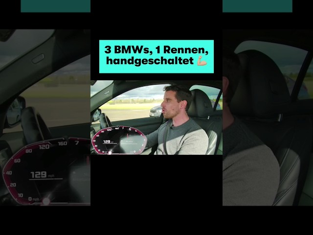 Auch handgeschaltet siegt der getunte BMW M340i (470 PS) geg. 330e (400 PS) u. 340d Touring (430 PS)