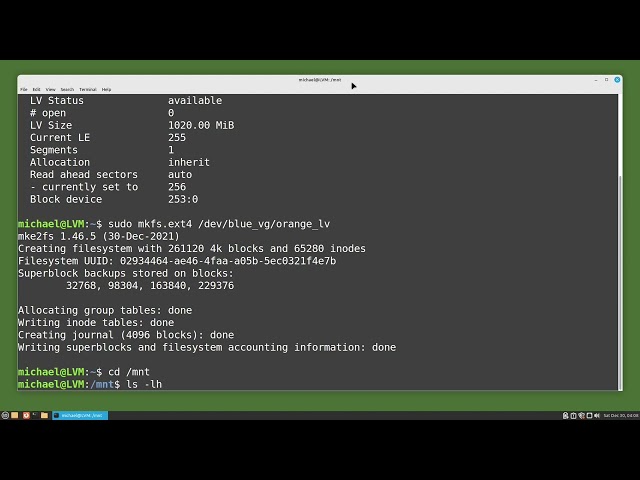 Linux Command Line (92) LVM pt2  - Add a File System and Remove LVM