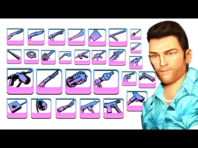 How to get ALL WEAPONS in GTA Vice City (All Locations)