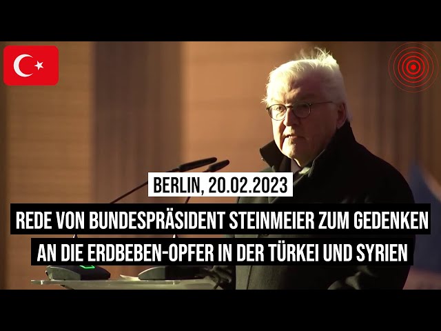 20.02.2023 #Berlin Bundespräsident Frank Walter Steinmeier gedenkt Opfern des Erdbebens in #türkei