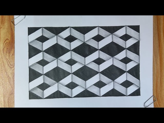 Pattern 537|Zentangle|Zentangle art|Zendoodle art|Illusion art|Geometric art|Doodle art|Easy art