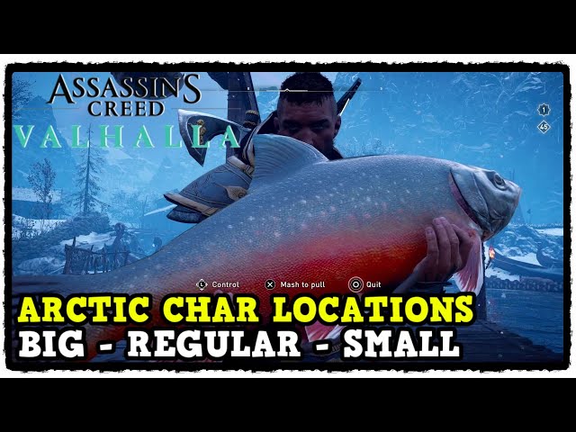 Assassin's Creed Valhalla Arctic Char Fish Locations (Big - Regular - Small)