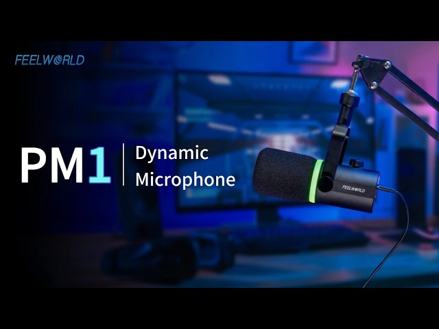 Introducing the FEELWORLD PM1 USB & XLR Dynamic RGB Microphone for Podcasting  Live Streaming