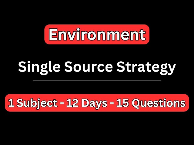 This will help you *correctly* handle most of the Environment Questions