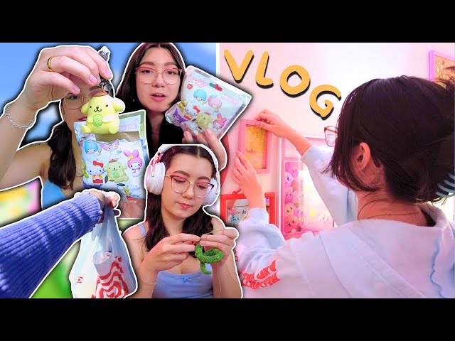 let's go to shopping!! + opening blind boxes, office decorating | vlog
