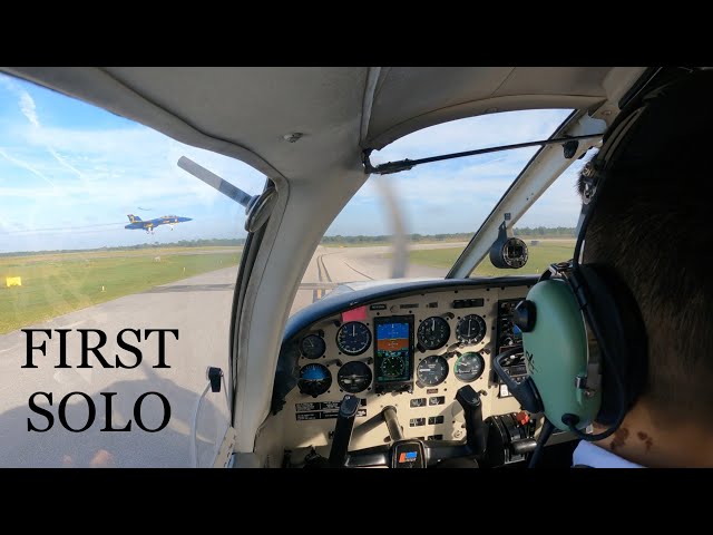 My FIRST SOLO Flight on a PIPER 28-161