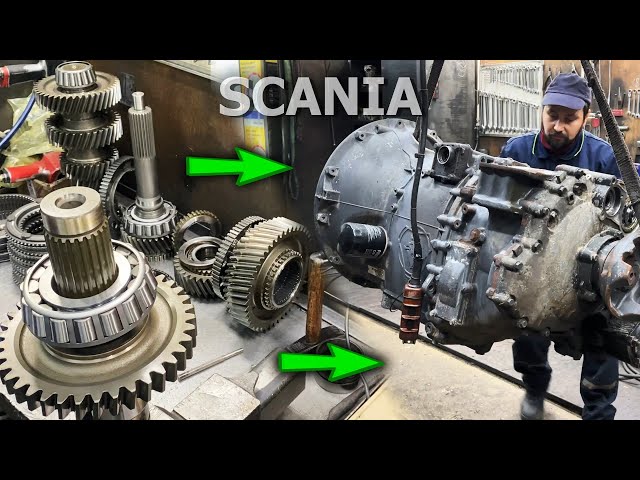 MASTER ASSEMBLED THE GEARBOX OF A SCANIA TRUCK. GRS895 REPAIR