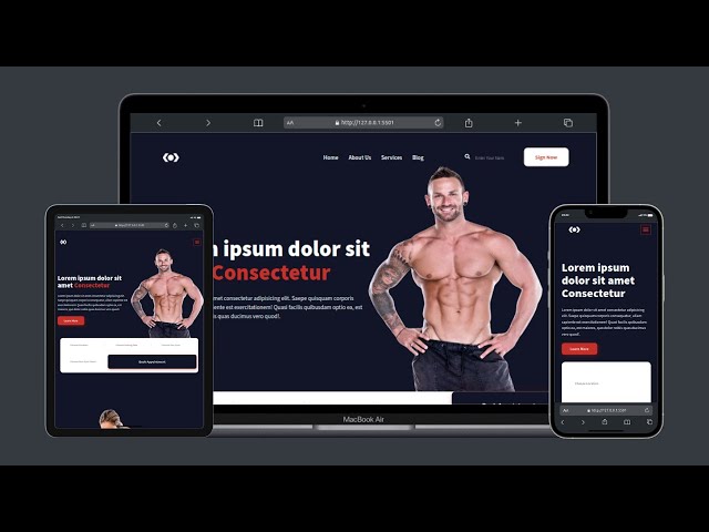 Web Mastery: Build Responsive Gym website using HTML/CSS/JS