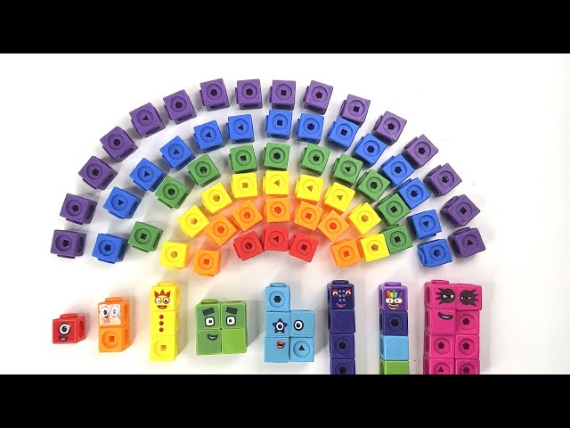 A Colourful Journey DIY Numberblocks 1 to 10 Snap Cubes Custom Set Kids Learn Video