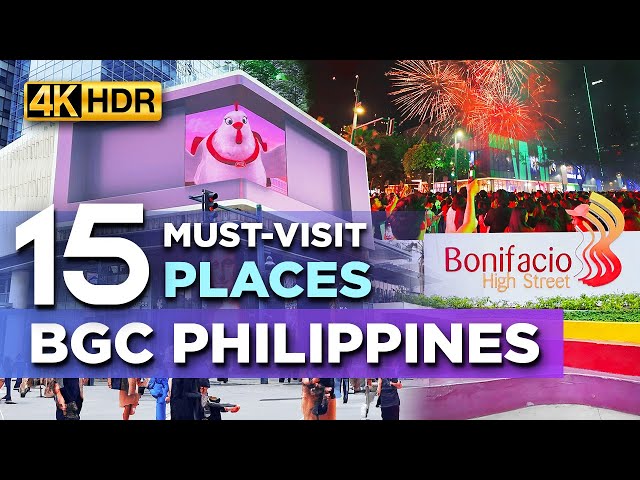 TOP 15 Must-Visit Places in BGC PHILIPPINES | The FULL Bonifacio Global City Tour【4K HDR】