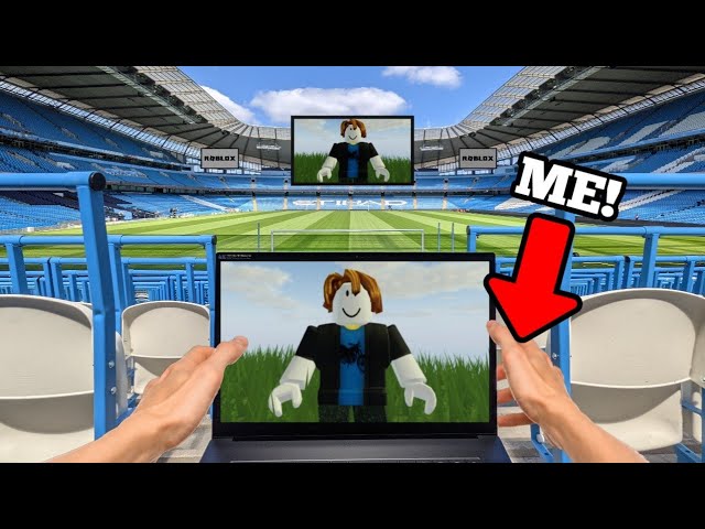 i played ROBLOX at a STADIUM