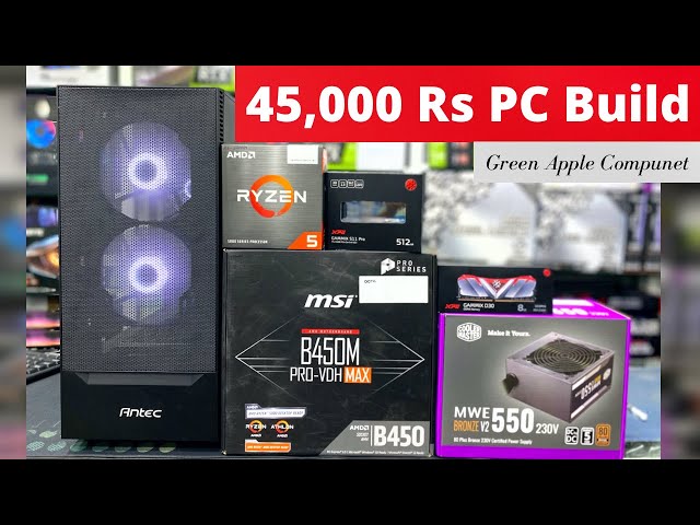 45,000 Rs PC Build With Ryzen 5 5600G in Mumbai | Green Apple Compunet