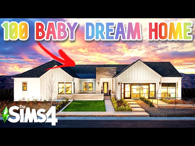I Built the ULTIMATE 100 Baby Challenge Home ~ Sims 4 House Building (No CC)
