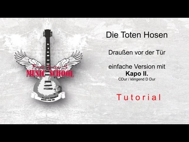 Die Toten Hosen Draußen vor der Tür - Easy Chords / Tutorial / Guitar Lesson / How to Play