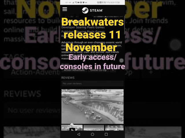 New survival game! release date just dropped! breakwaters! 11th november #shorts